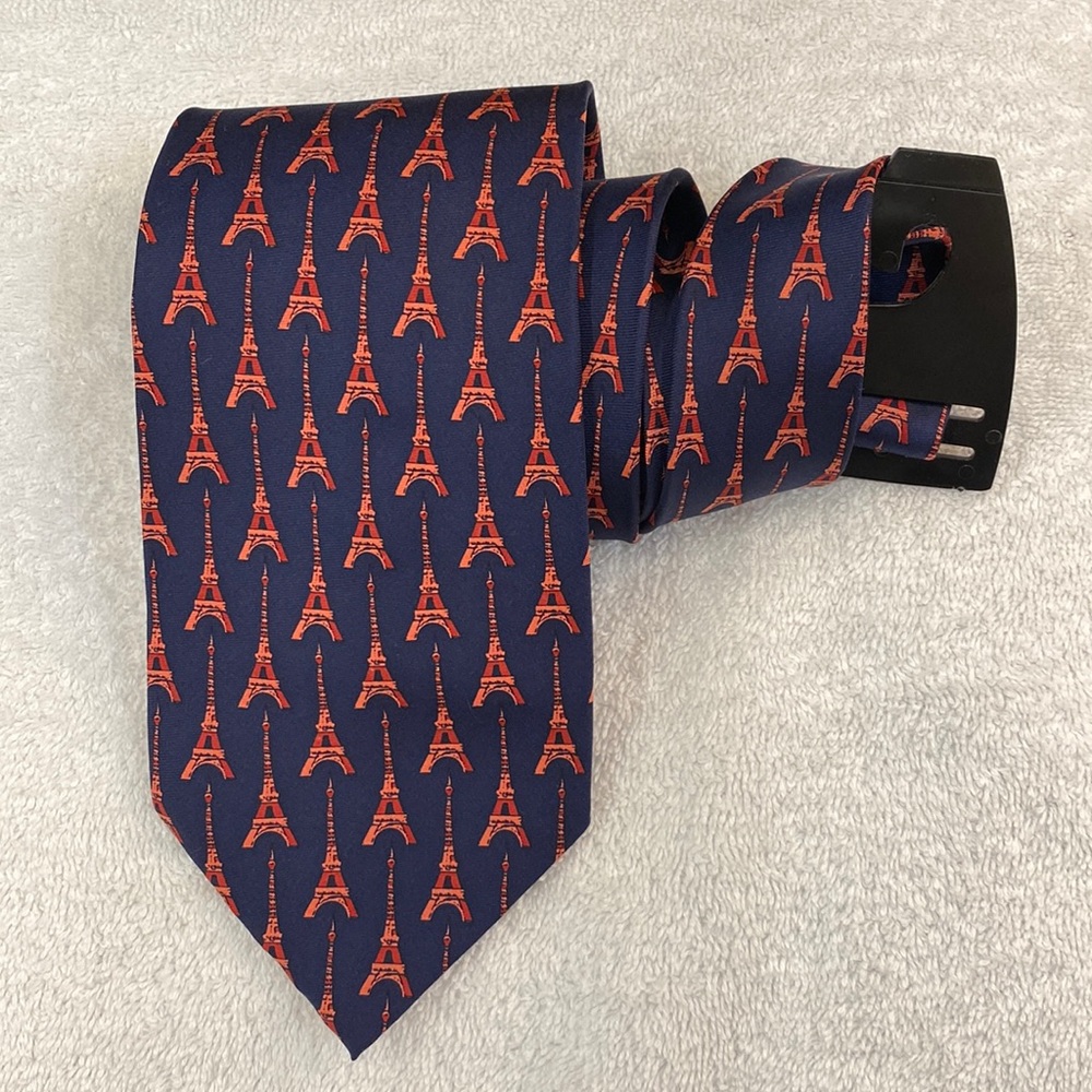 NWT Reflets D’Art La Tour Eiffel A Paris Silk Necktie
